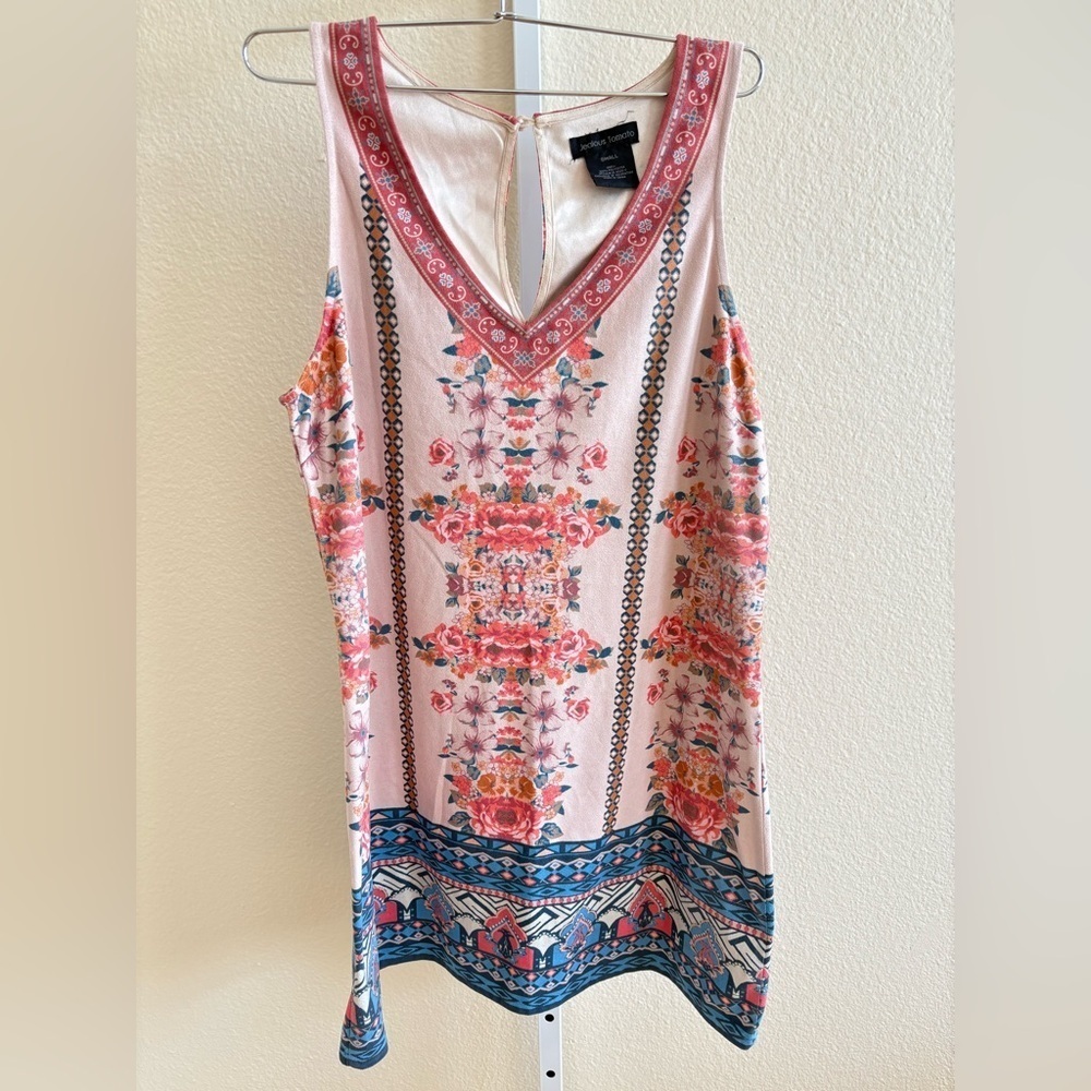 Jealous Tomato Sleeveless Floral Bohemian Mini Dress - Size S